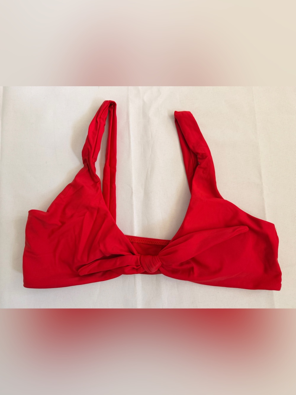 Zaful Red Knot-Front Bandeau Bralette